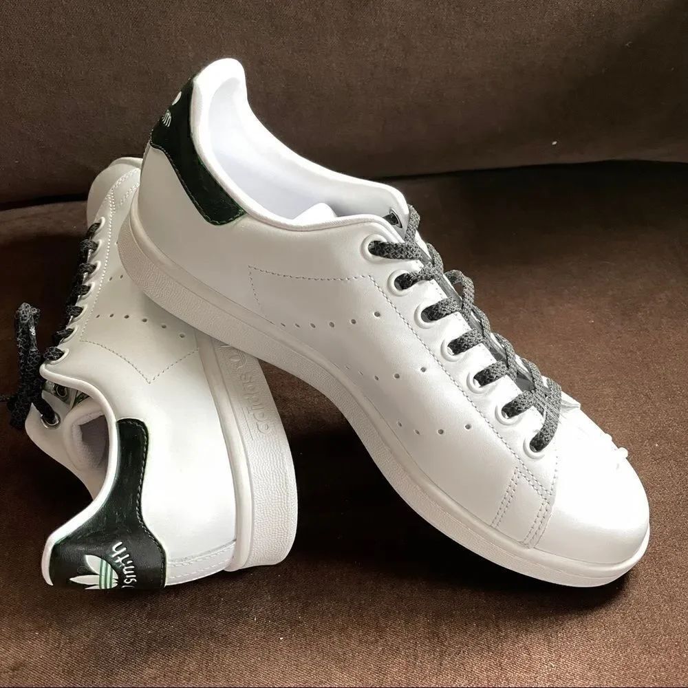 New White Black Stan Smith Adidas court sneakers Womens 9 US 41 1/3 EUR - Picture 8 of 14